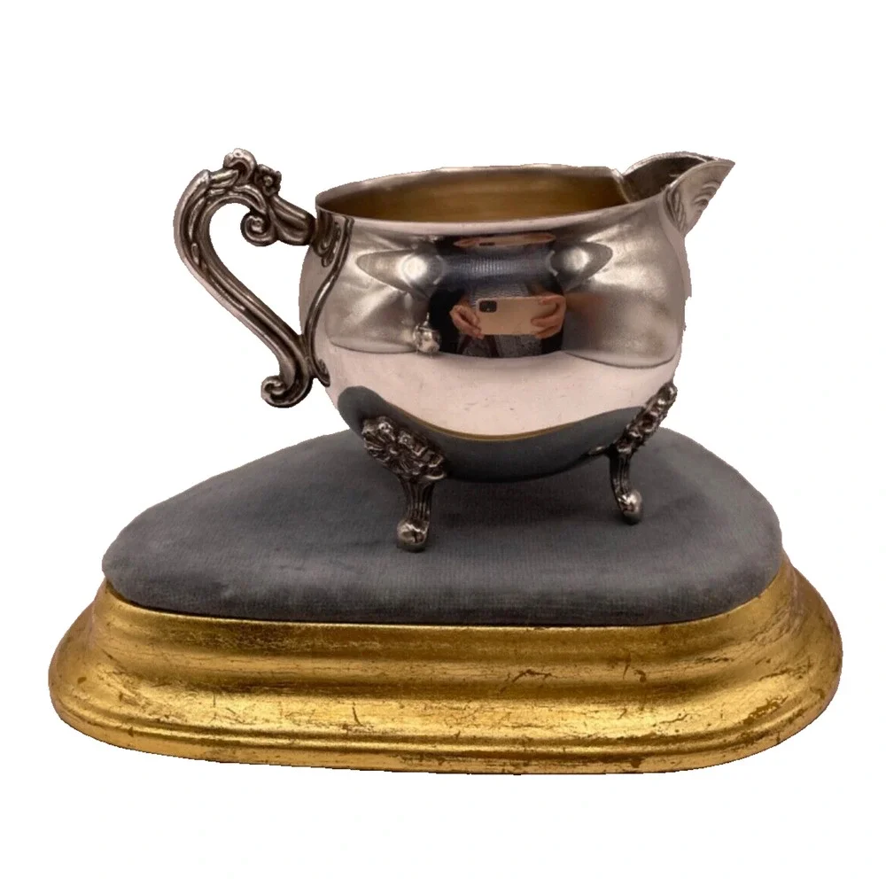 Vintage Leonard Silver Plated Creamer & Sugar Set